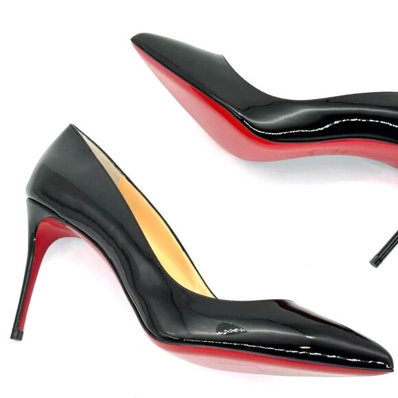 Christian Louboutin PIGALLE FOLLIES 85 Patent Leather Heels Pumps Shoes - Picture 9 of 13